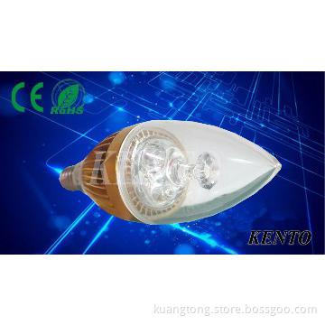 3W E14 Cool White SMD5050 LED Golden base candle Lights